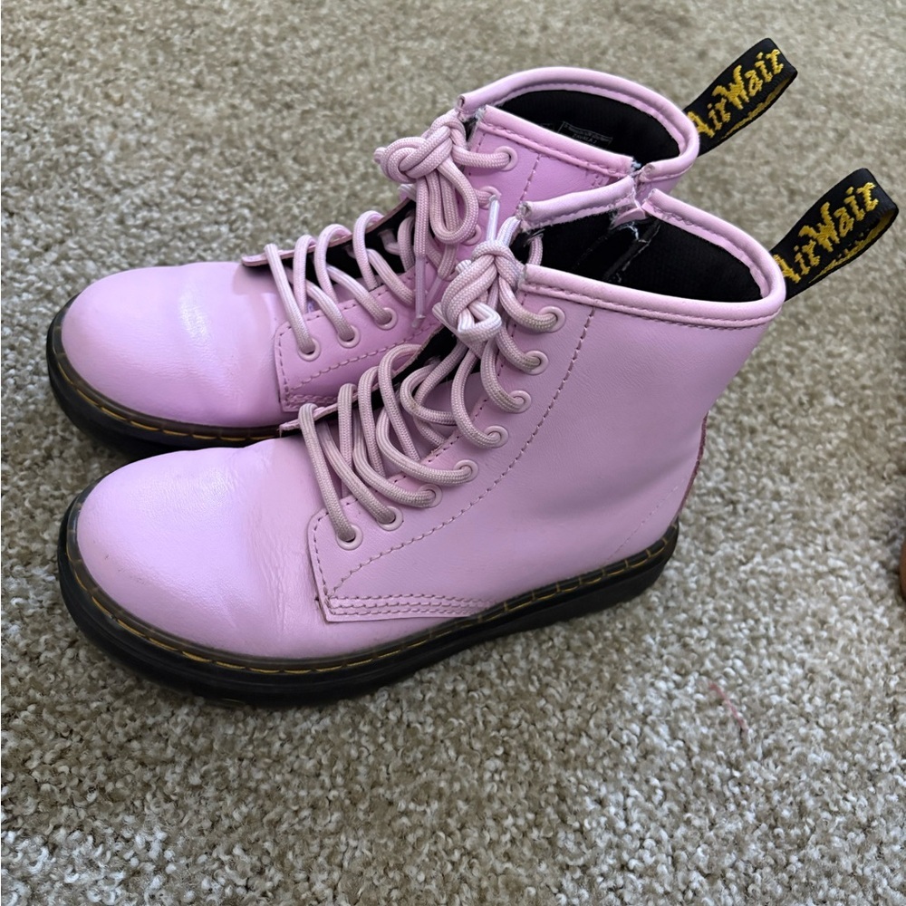 Dr. Martens Light Purple Leather Boots - Picture 4 of 5